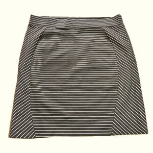 Toad & Co Transita Skirt Striped Brown And White Pencil Size XL